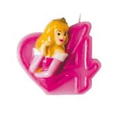 Vela número 4 Aurora Disney Princesas