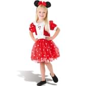 Disfraz de Minnie Mouse rojo Deluxe para niña