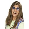 Peluca hippie Neil marrón
