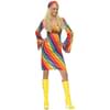 Déguisement de hippie arc-en-ciel pour femme