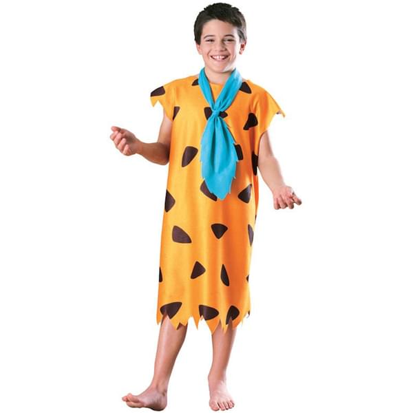 Disfraz Oficial De Fred Flintstone Para Niños – Túnica Naranja Con Corbata Azul, Tallas S, M Y L (3-10 Años), De Rubie's