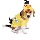 Fato de Angry Birds amarelo para cão